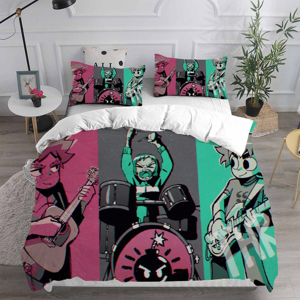 Scott Pilgrim Takes Off Bedding Sets Gift For Christmas, Birthday, Thanksgiving