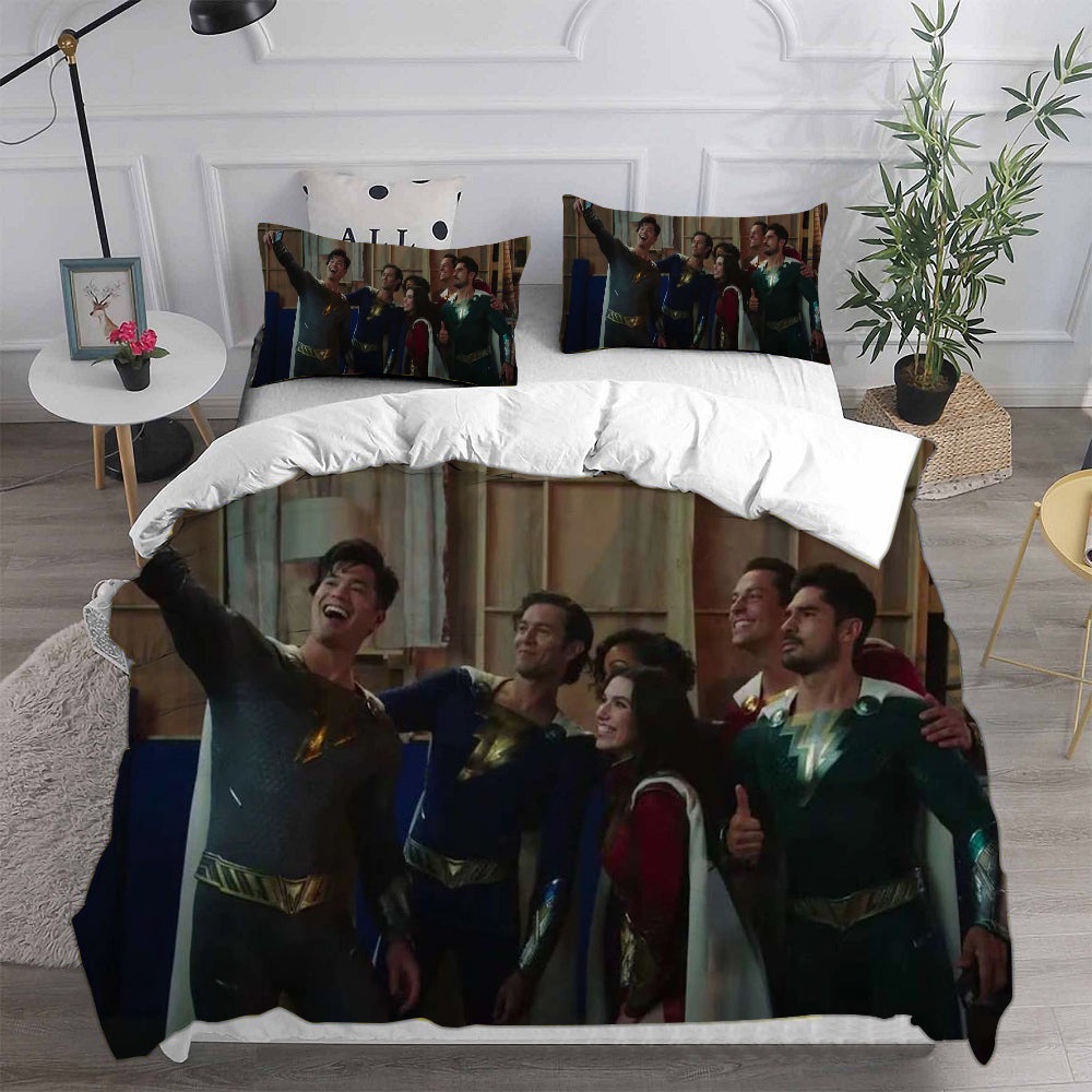 Shazam Fury of the Gods Bedding Sets Gift For Christmas, Birthday, Thanksgiving