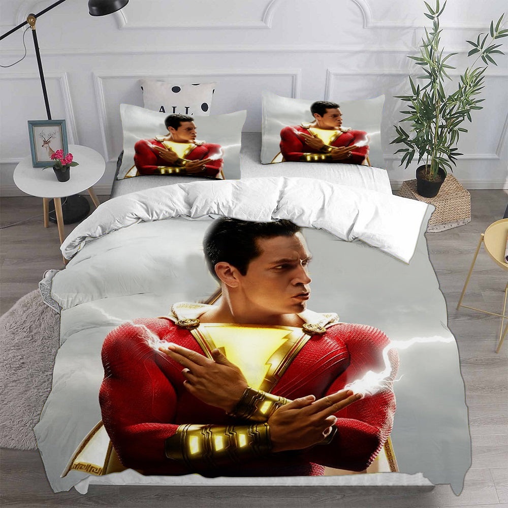 Shazam Fury of the Gods Bedding Sets Gifts For Family Members On Christmas, Black Friday