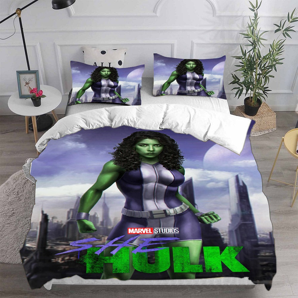She-Hulk Decorative Bedding Sets For Fan, Halloween, Christmas, Thanksgiving
