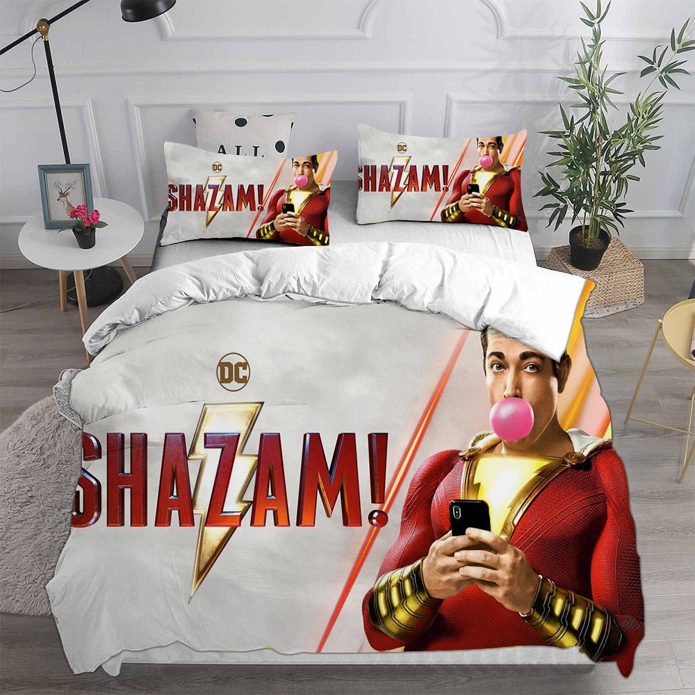 Shazam Fury of the Gods Bedding Sets Gift For Birthday, Halloween, Christmas, Thanksgiving