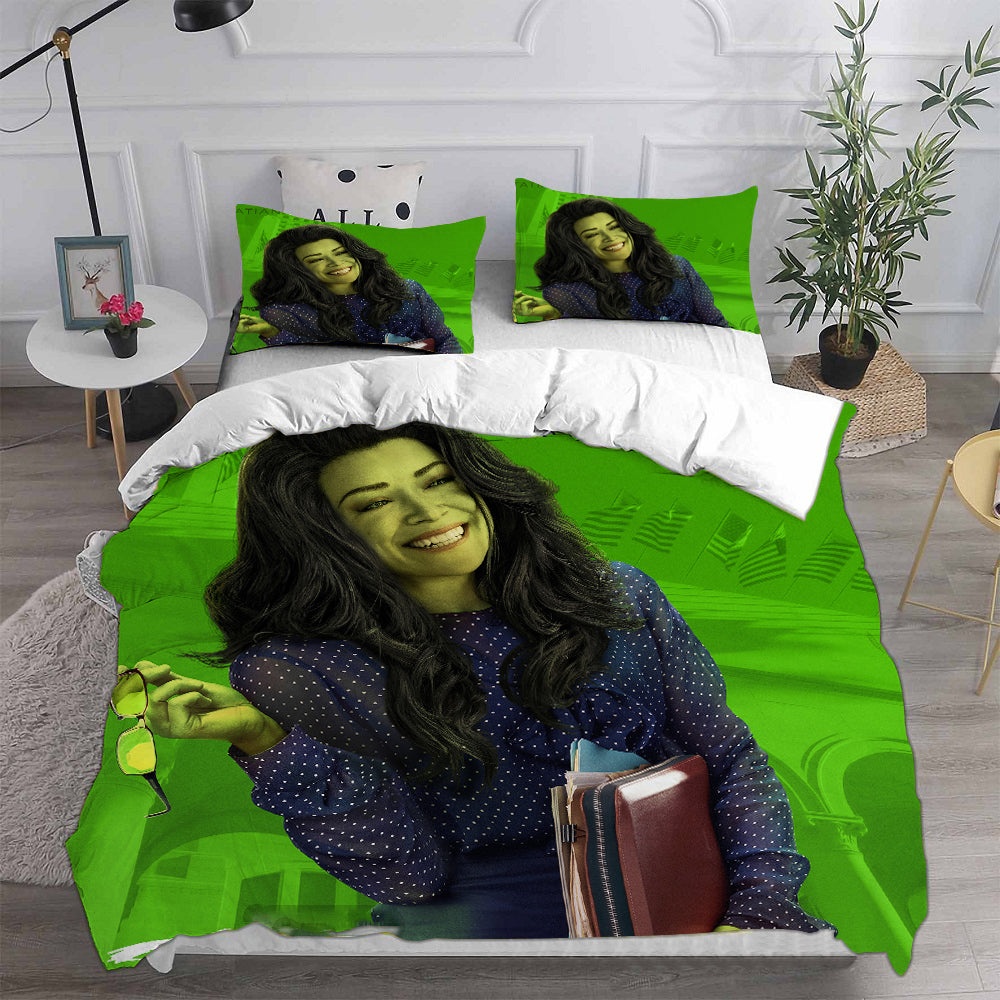 She Hulk 2022 Bedding Sets Gift For Halloween, Thanksgiving, Christmas