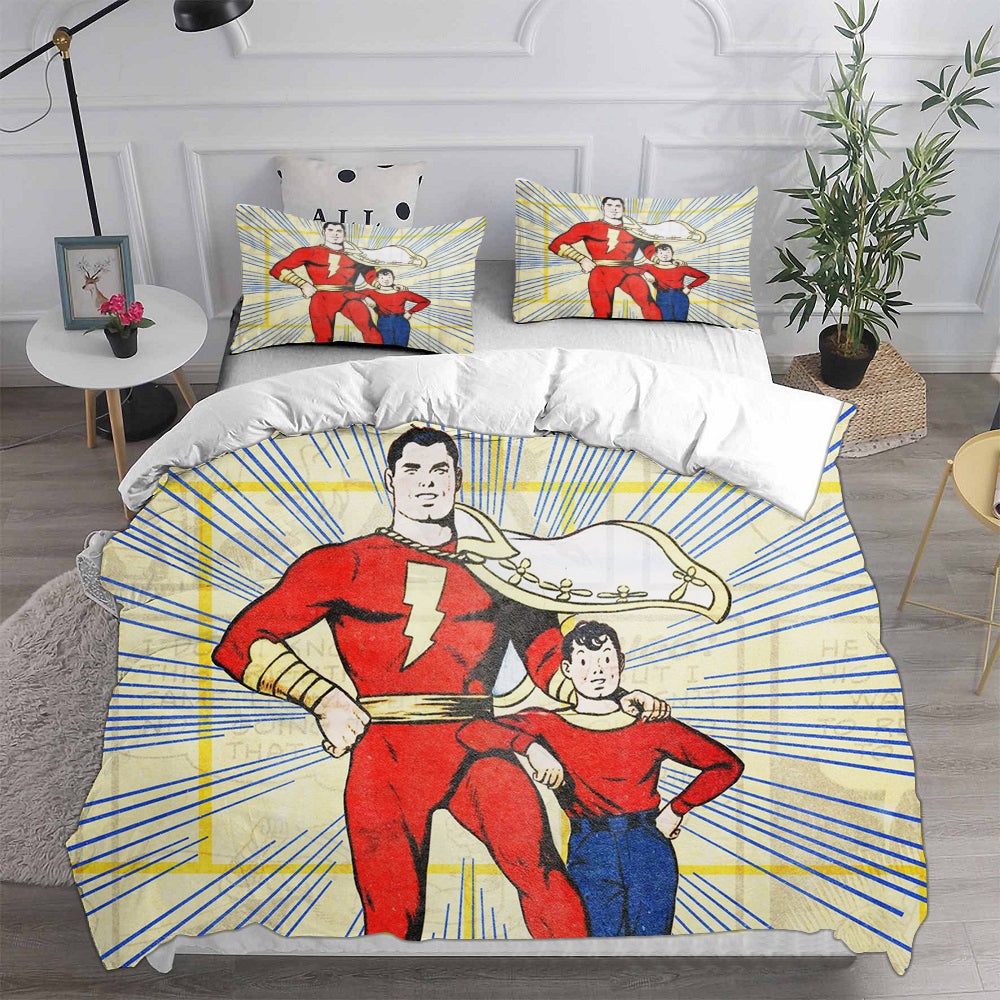 Shazam Fury of the Gods Bedding Sets Gift For Wife, Husband, Besties