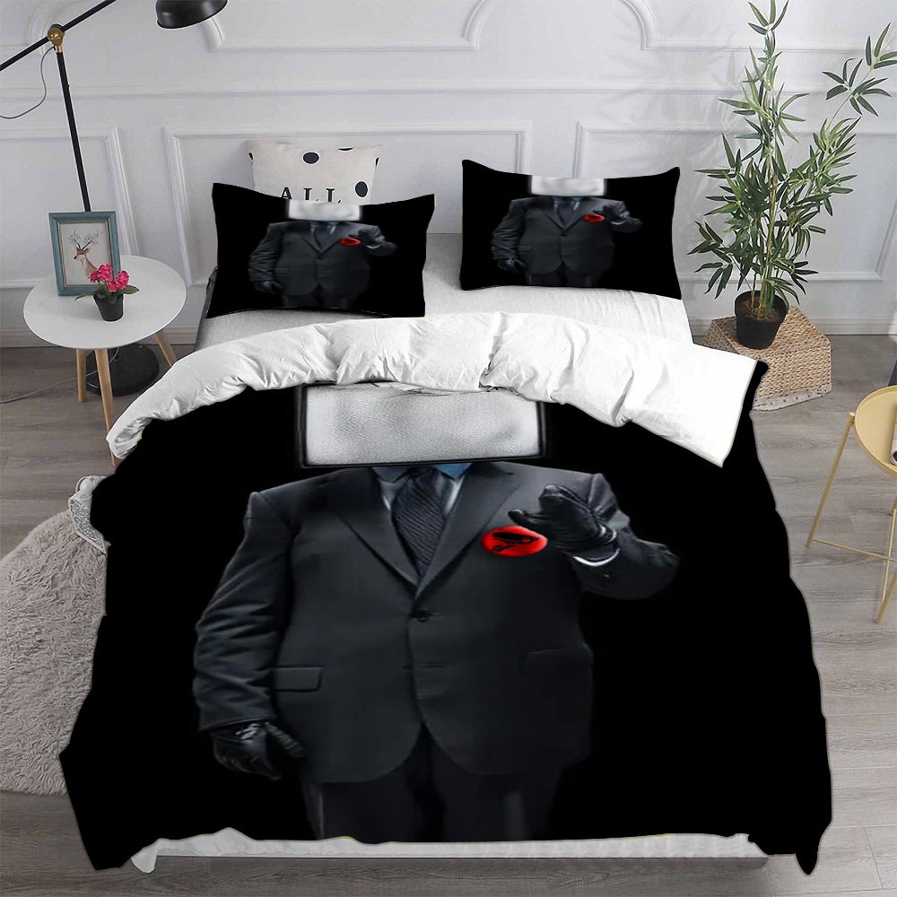 Skibidi Toilet Bedding Sets Gift For Christmas, Birthday, Thanksgiving