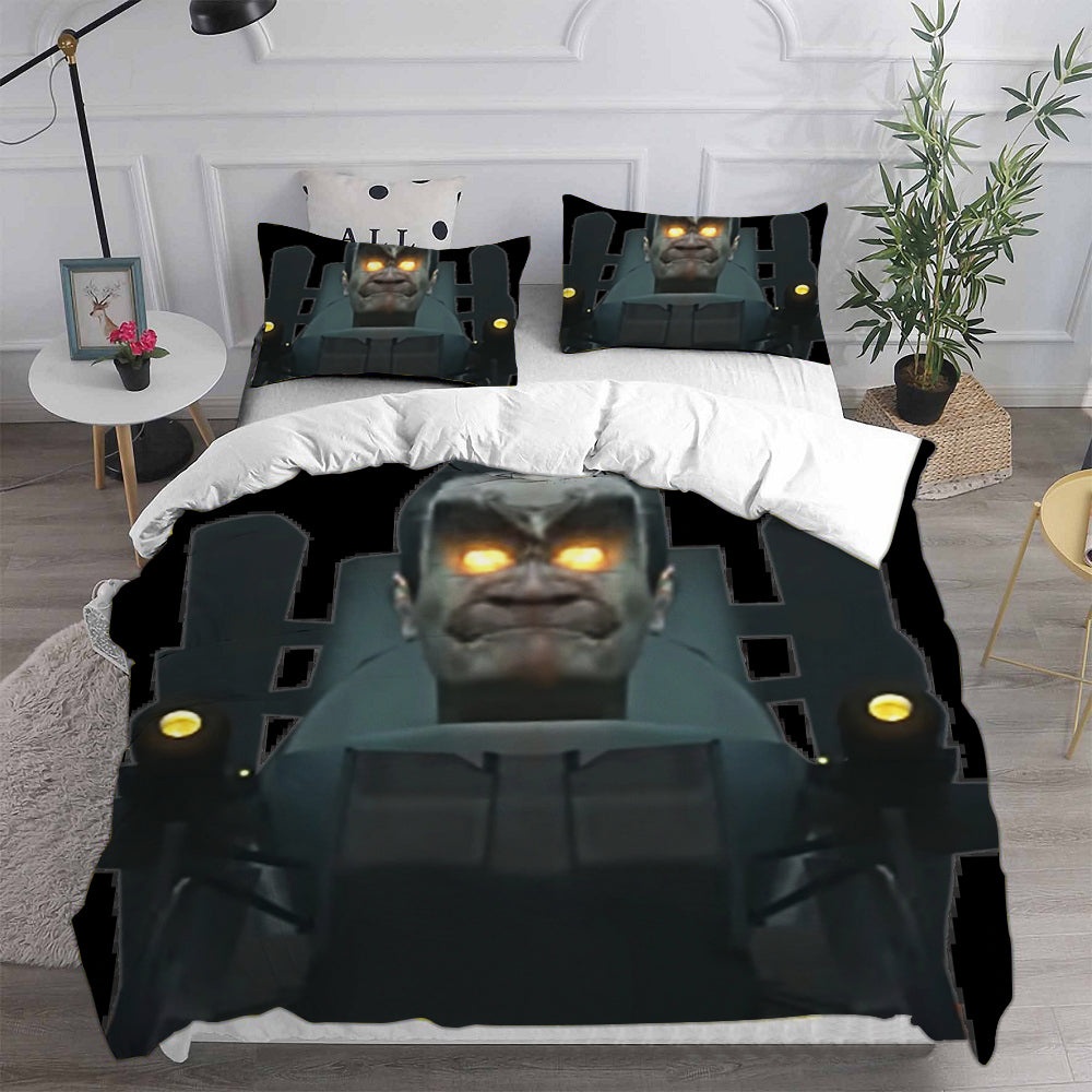 Skibidi Toilet Bedding Sets Gift For Christmas, Thanksgiving, Halloween