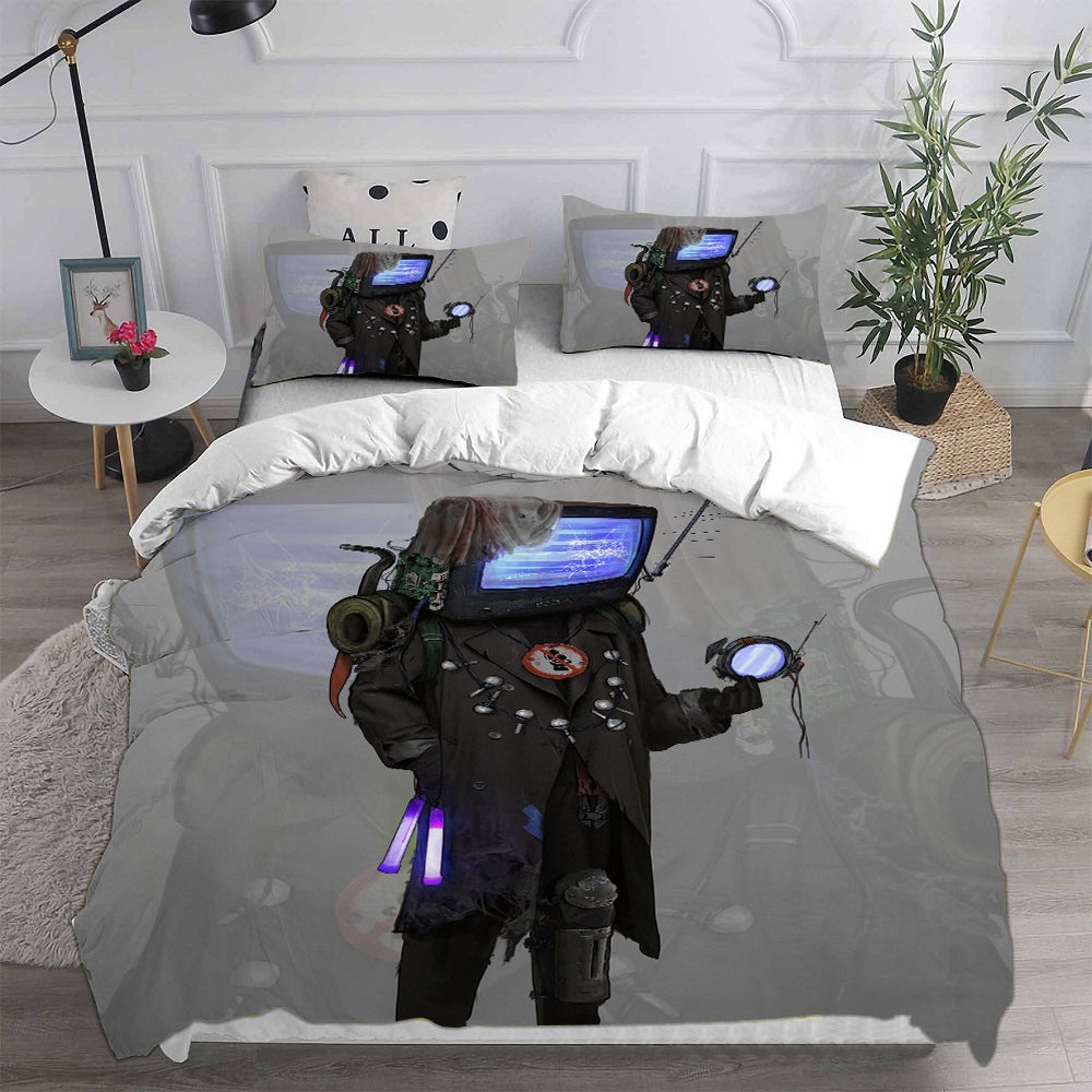Skibidi Toilet Bedding Sets Gift For Fathers Day, Halloween, Christmas