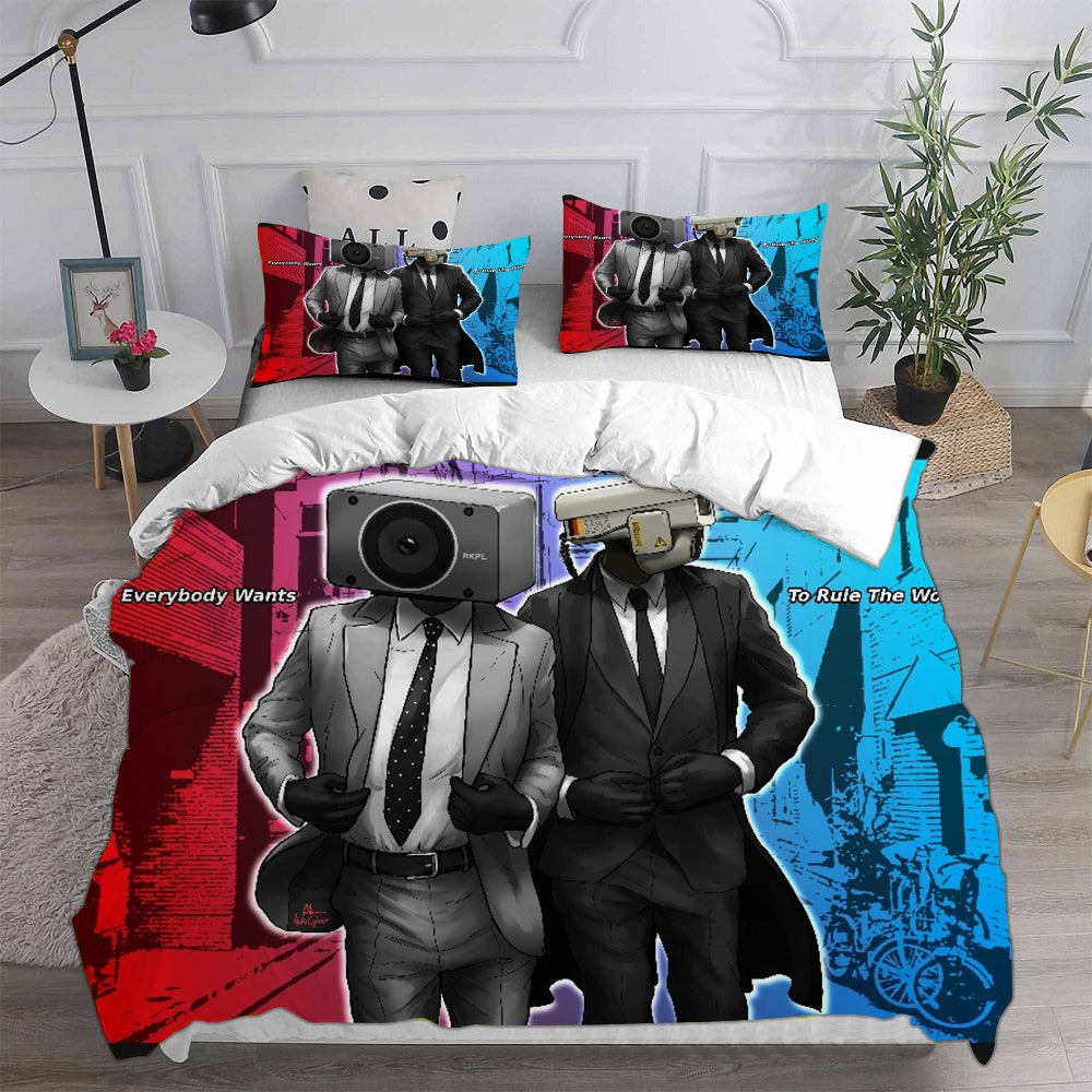 Skibidi Toilet Bedding Sets Gifts For Family Members On Christmas, Black Friday