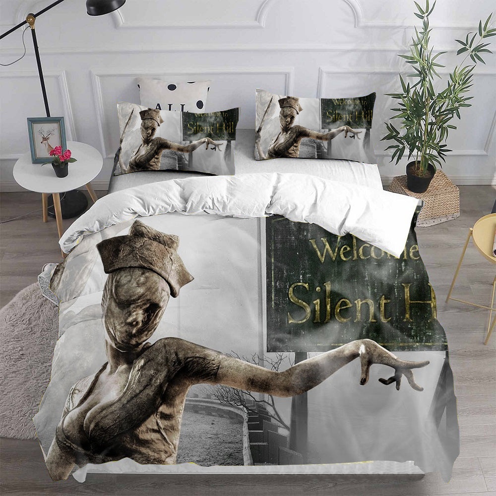 Silent Hill Decorative Bedding Sets For Fan, Halloween, Christmas, Thanksgiving