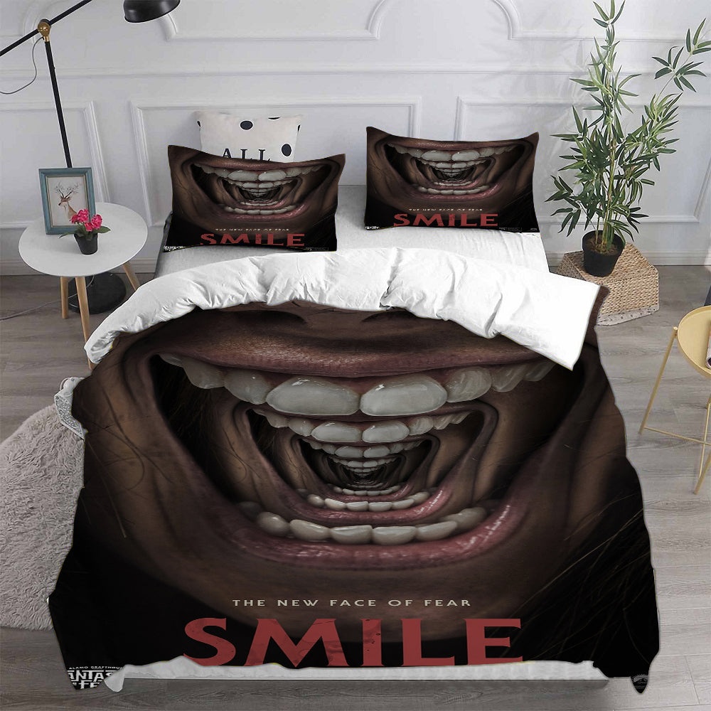 Smile Bedding Sets Gift For Fathers Day, Halloween, Christmas