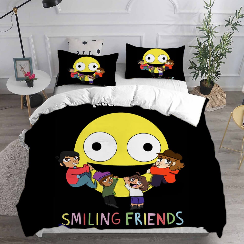 Smiling Friends Bedding Sets Gift For Christmas, Thanksgiving, Halloween