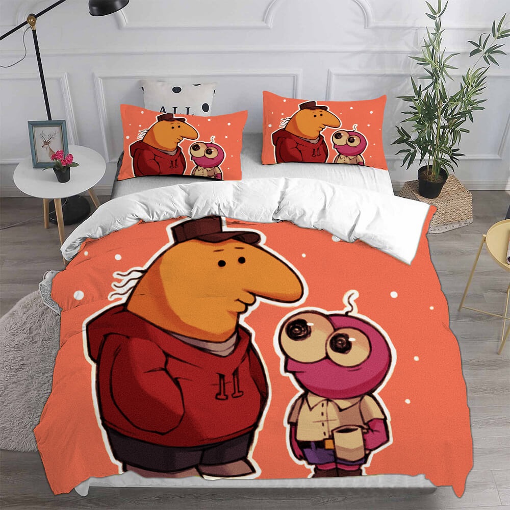 Smiling Friends Bedding Sets Gift For Christmas, Halloween, Black Friday