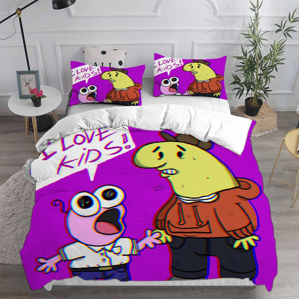 Smiling Friends Bedding Sets Gifts For Family Members On Christmas, Black Friday