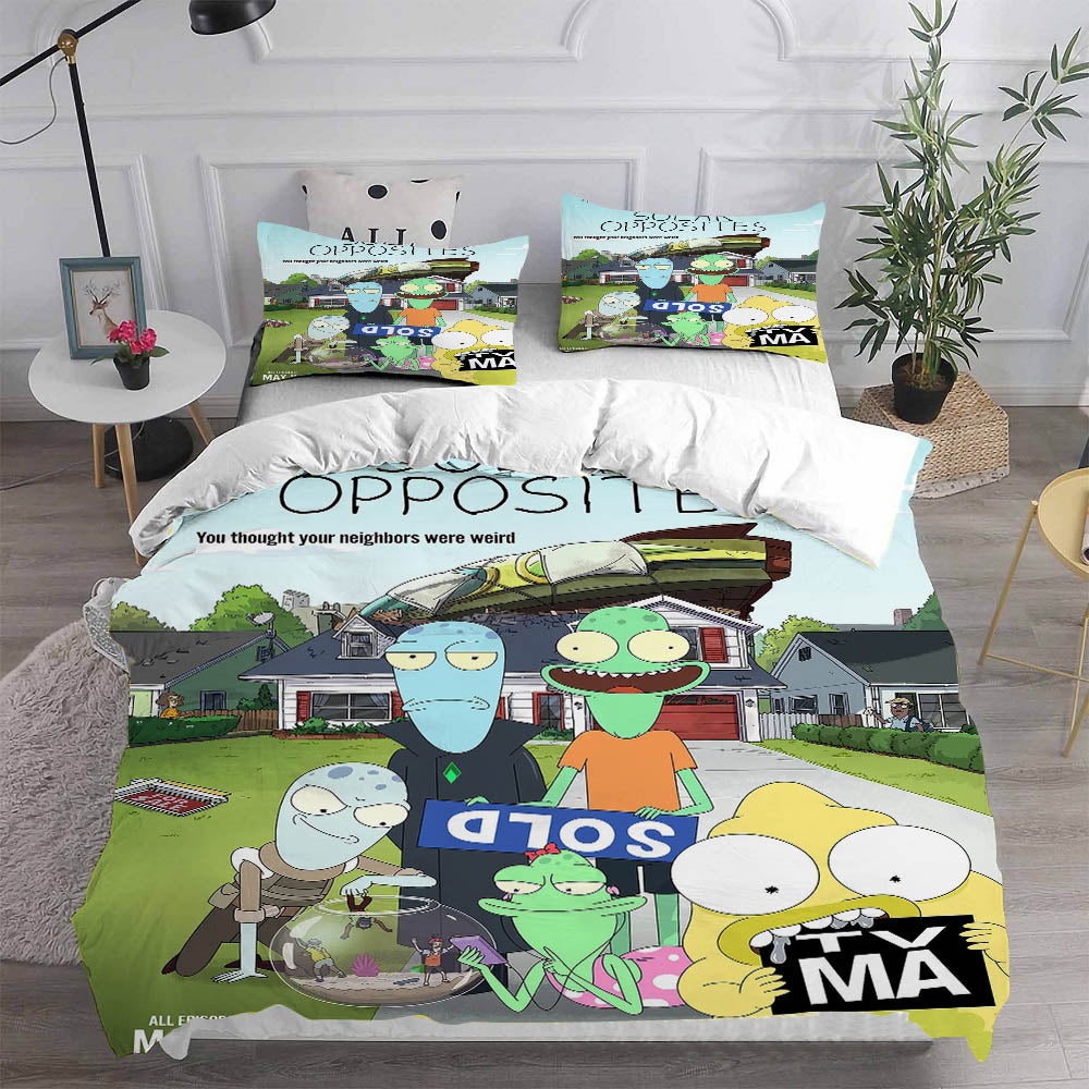 Solar Opposites Decorative Bedding Sets For Fan, Halloween, Christmas, Thanksgiving