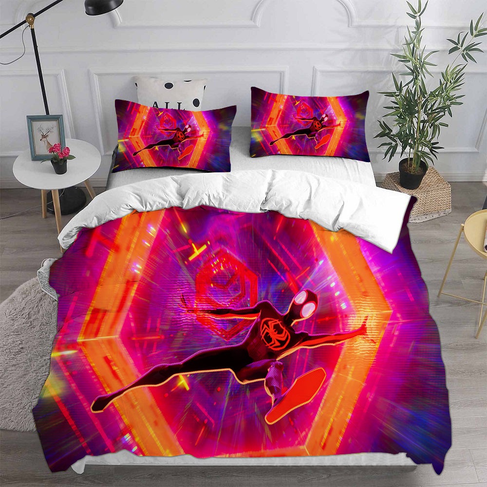 Spider-Man Into the Spider-Verse Bedding Sets Gift For Christmas, Halloween, Black Friday