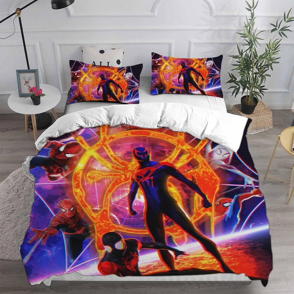 Spider-Man Into the Spider-Verse Bedding Sets Gift For Halloween, Thanksgiving, Christmas