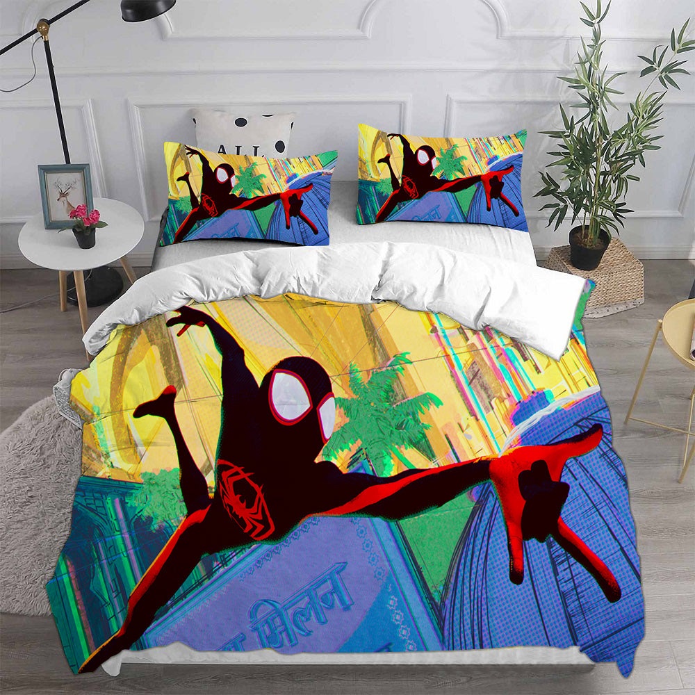 Spider-Man Into the Spider-Verse Bedding Sets Gift For Fathers Day, Halloween, Christmas