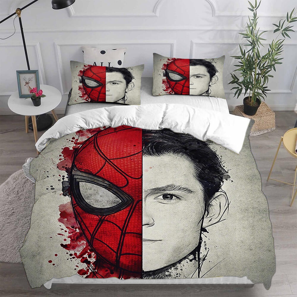 Spider-Man Peter Parker Bedding Sets Gift For Christmas, Halloween, Black Friday