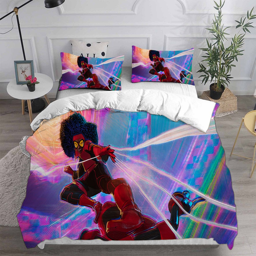 Spider-Man: Across the Spider-Verse Bedding Sets Duvet Cover, Flatsheet, Pillowcases Perfect Gift For Fans