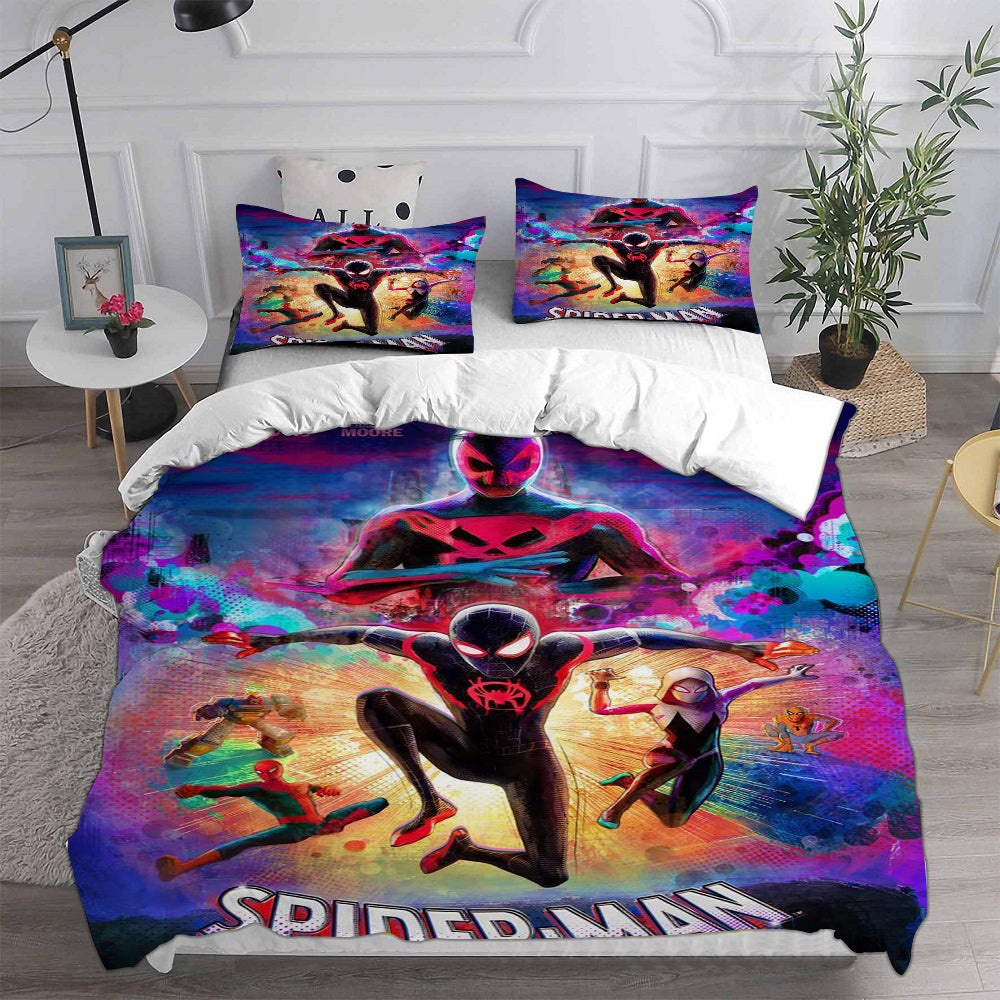 Spider-Man: Across the Spider-Verse Decorative Bedding Sets For Fan, Halloween, Christmas, Thanksgiving