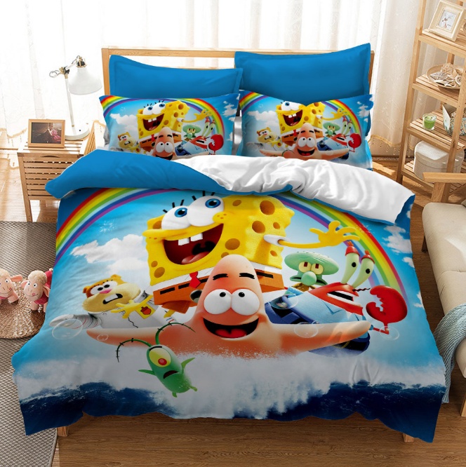 SpongeBob SquarePants Bedding Sets Gift For Birthday, Halloween, Christmas, Thanksgiving