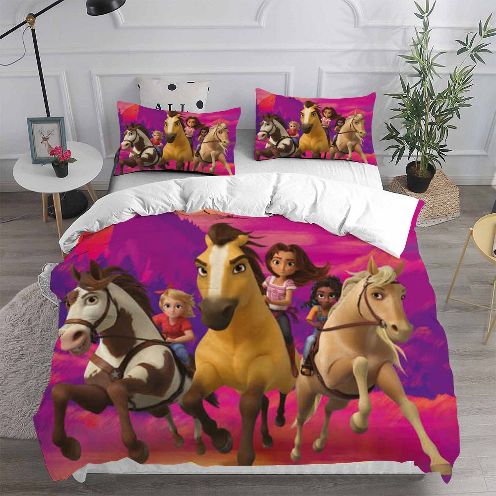 Spirit Untamed Bedding Sets Duvet Cover, Flatsheet, Pillowcase For Your Lover