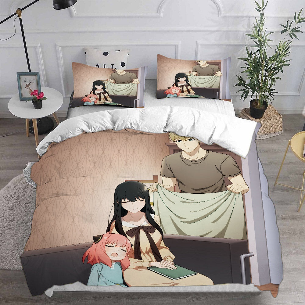Spy x Family Bedding Sets Gift For Halloween, Thanksgiving, Christmas