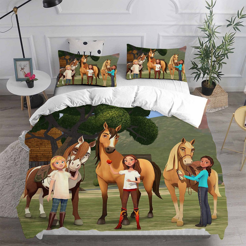Spirit Untamed Bedding Sets Duvet Cover, Flatsheet, Pillowcases Perfect Gift For Fans