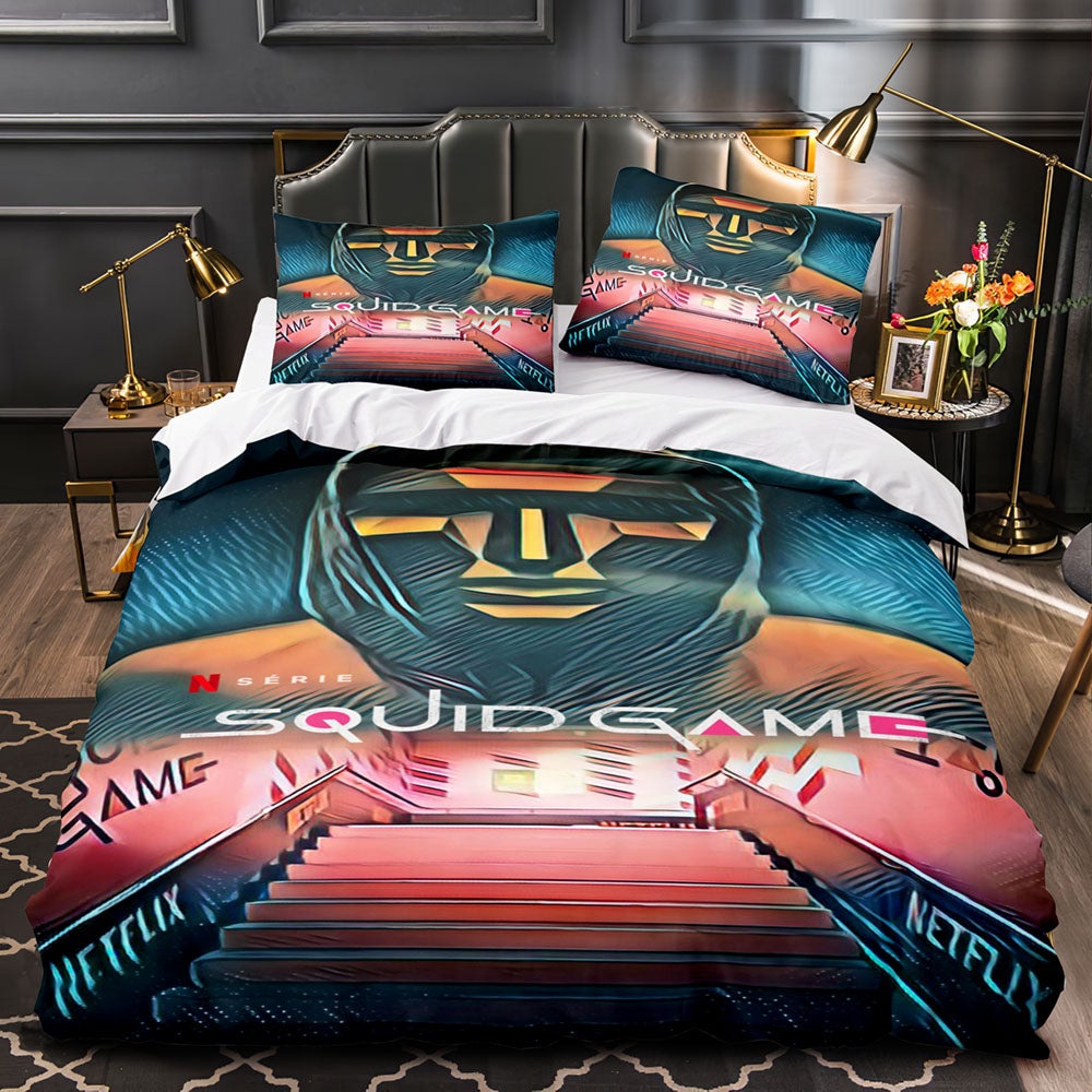 Squid Game Bedding Sets Gift For Christmas, Birthday, Thanksgiving