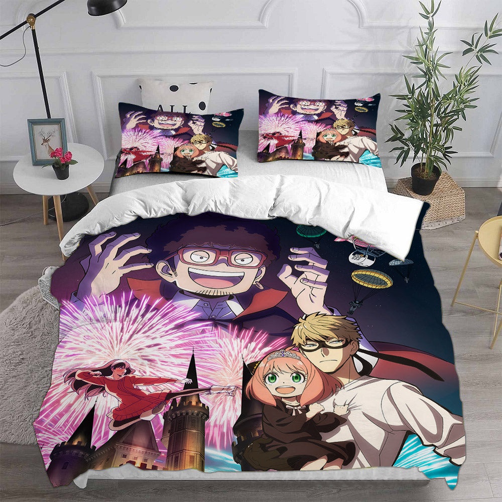 Spy x Family Bedding Sets Gifts For Family Members On Christmas, Black Friday