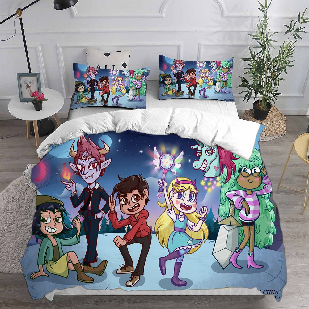 Star vs. the Forces of Evil Bedding Sets Duvet Cover, Flatsheet, Pillowcases Perfect Gift For Fans