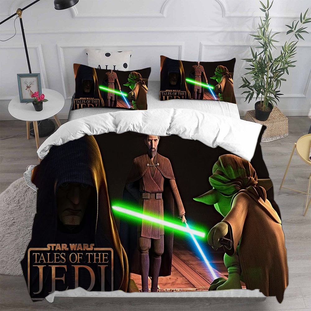 Star Wars Tales of the Jedi Bedding Sets Gift For Halloween, Thanksgiving, Christmas