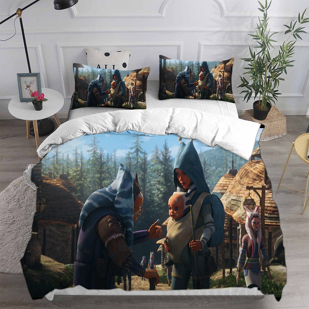 Star Wars Tales of the Jedi Decorative Bedding Sets For Fan, Halloween, Christmas, Thanksgiving