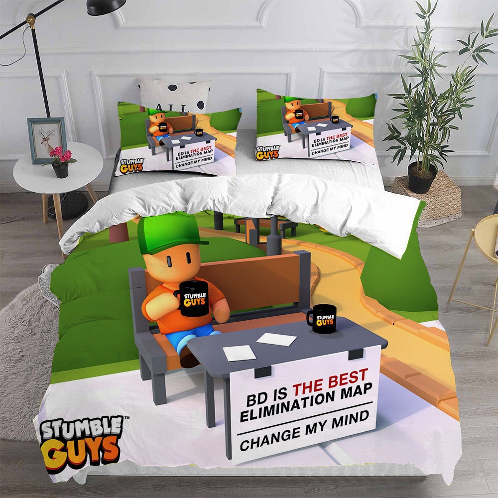 Stumble Guys Bedding Sets Gifts For Family Members On Christmas, Black Friday