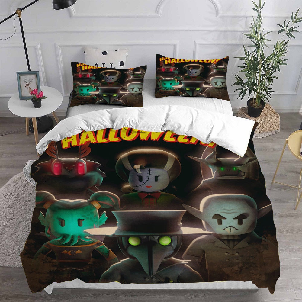 Stumble Guys Decorative Bedding Sets For Fan, Halloween, Christmas, Thanksgiving
