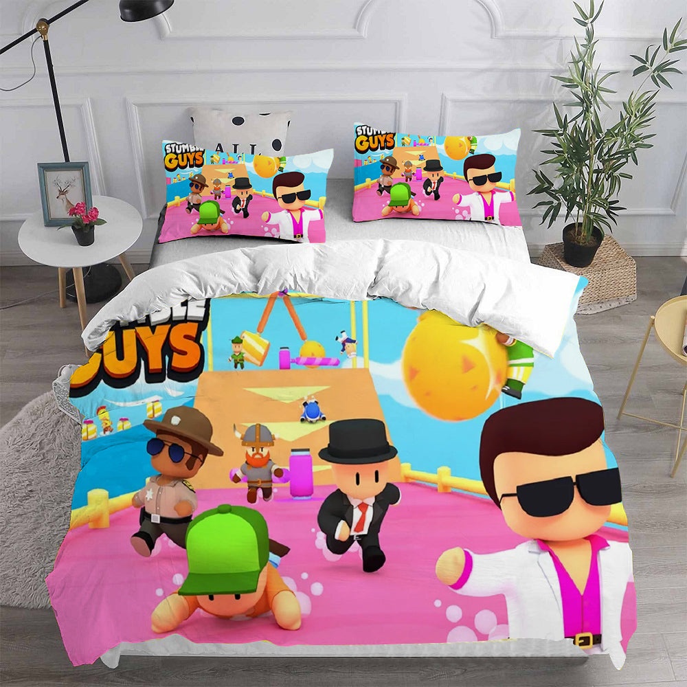 Stumble Guys Bedding Sets Gift For Christmas, Thanksgiving, Halloween