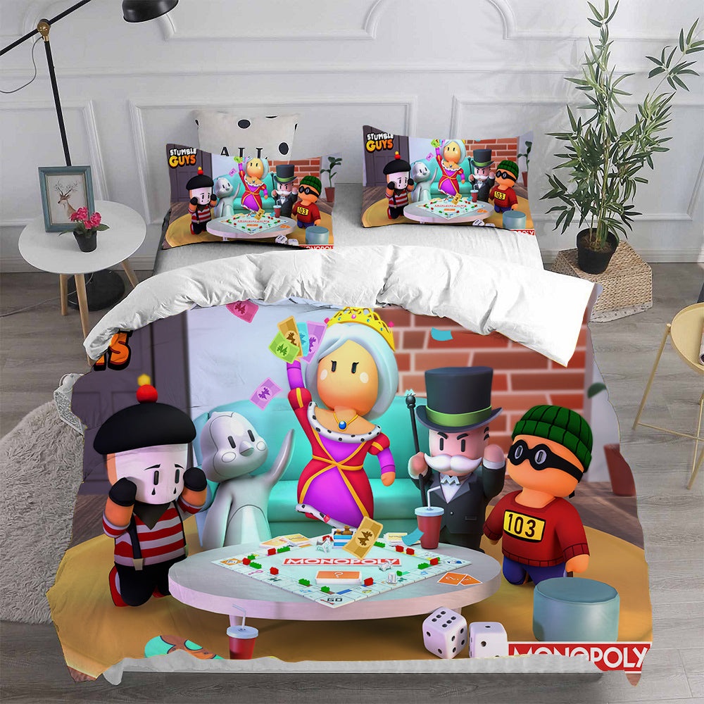 Stumble Guys Bedding Sets Gift For Wife, Husband, Besties