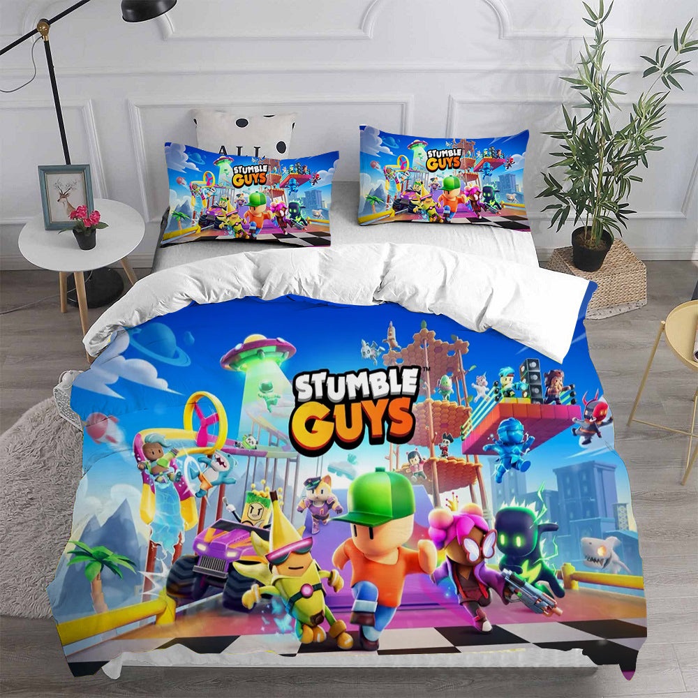 Stumble Guys Bedding Sets Duvet Cover, Flatsheet, Pillowcases For Every Bedroom