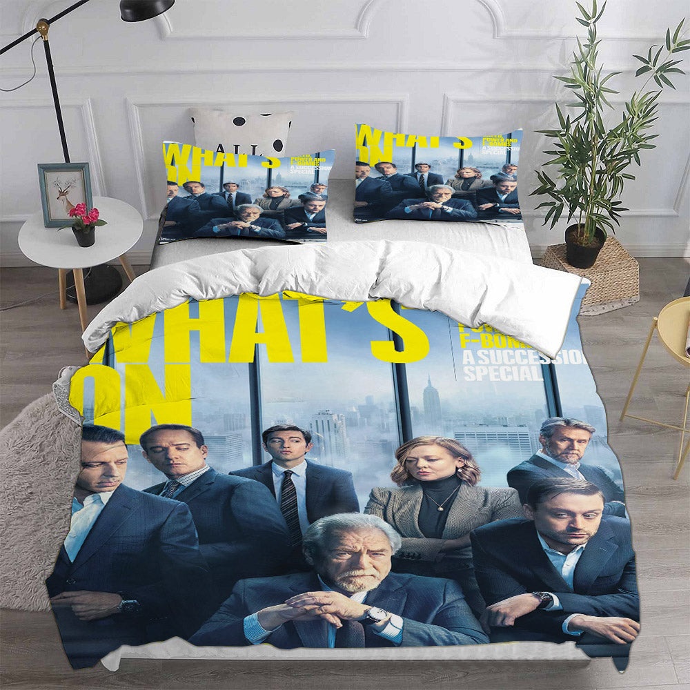 Succession Season 4 Bedding Sets Gift For Christmas, Halloween, Black Friday