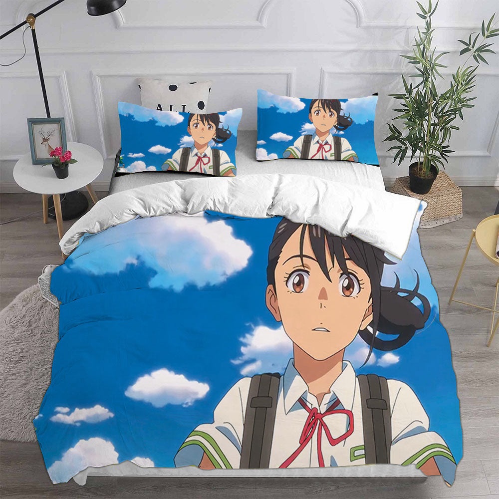 Suzume no Tojimari Bedding Sets Duvet Cover, Flatsheet, Pillowcase For Your Lover