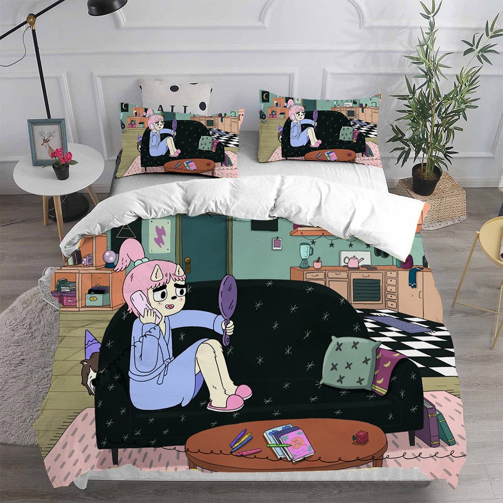Summer Camp Island Bedding Sets Gift For Birthday, Halloween, Christmas, Thanksgiving