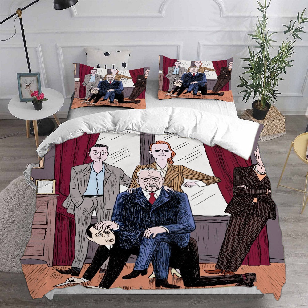 Succession Season 4 Decorative Bedding Sets For Fan, Halloween, Christmas, Thanksgiving