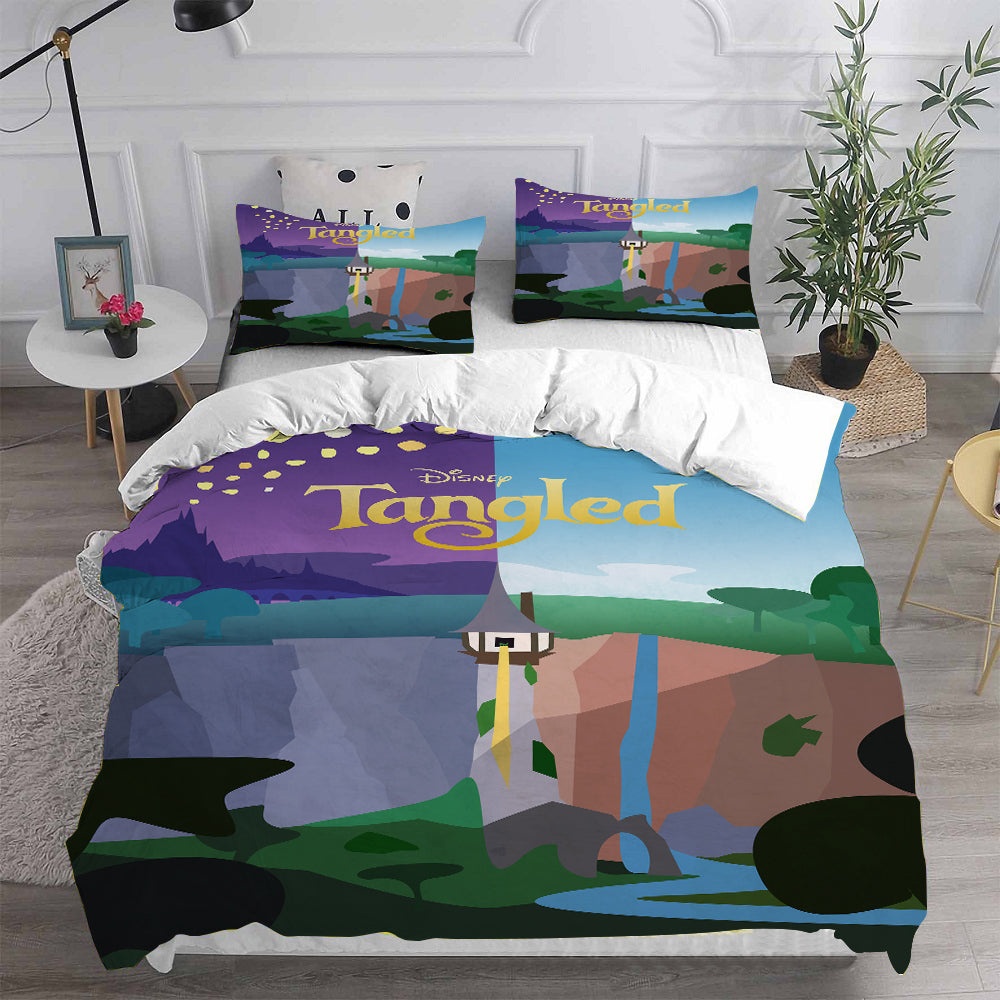 Tangled Bedding Sets Gift For Christmas, Halloween, Black Friday