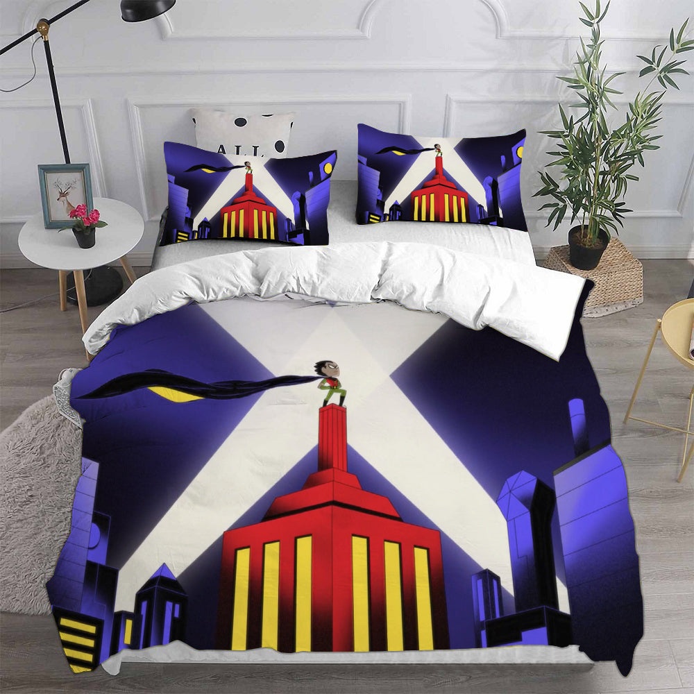 Teen Titans Go Bedding Sets Gift For Fathers Day, Halloween, Christmas