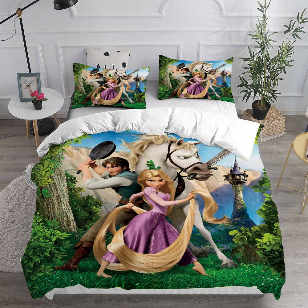 Tangled Bedding Sets Gift For Birthday, Halloween, Christmas, Thanksgiving
