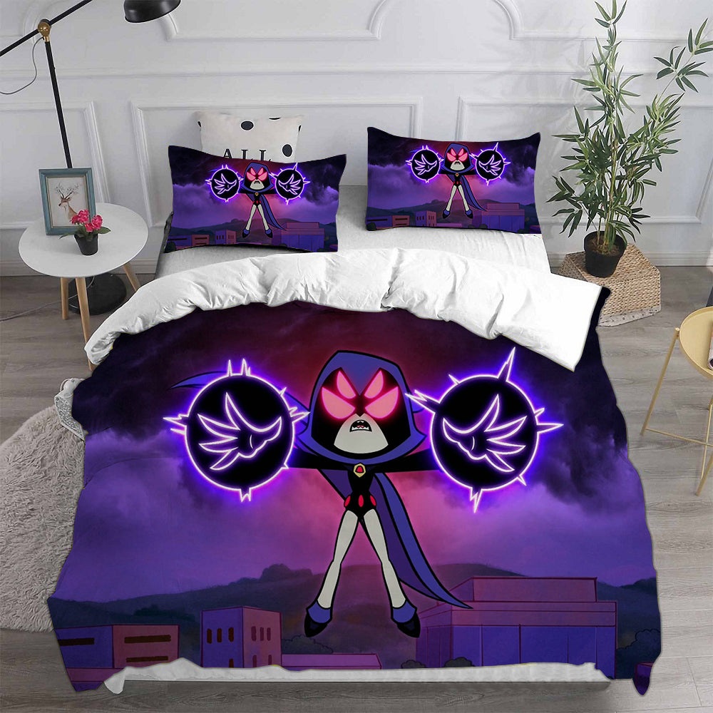 Teen Titans Go Bedding Sets Gift For Halloween, Thanksgiving, Christmas