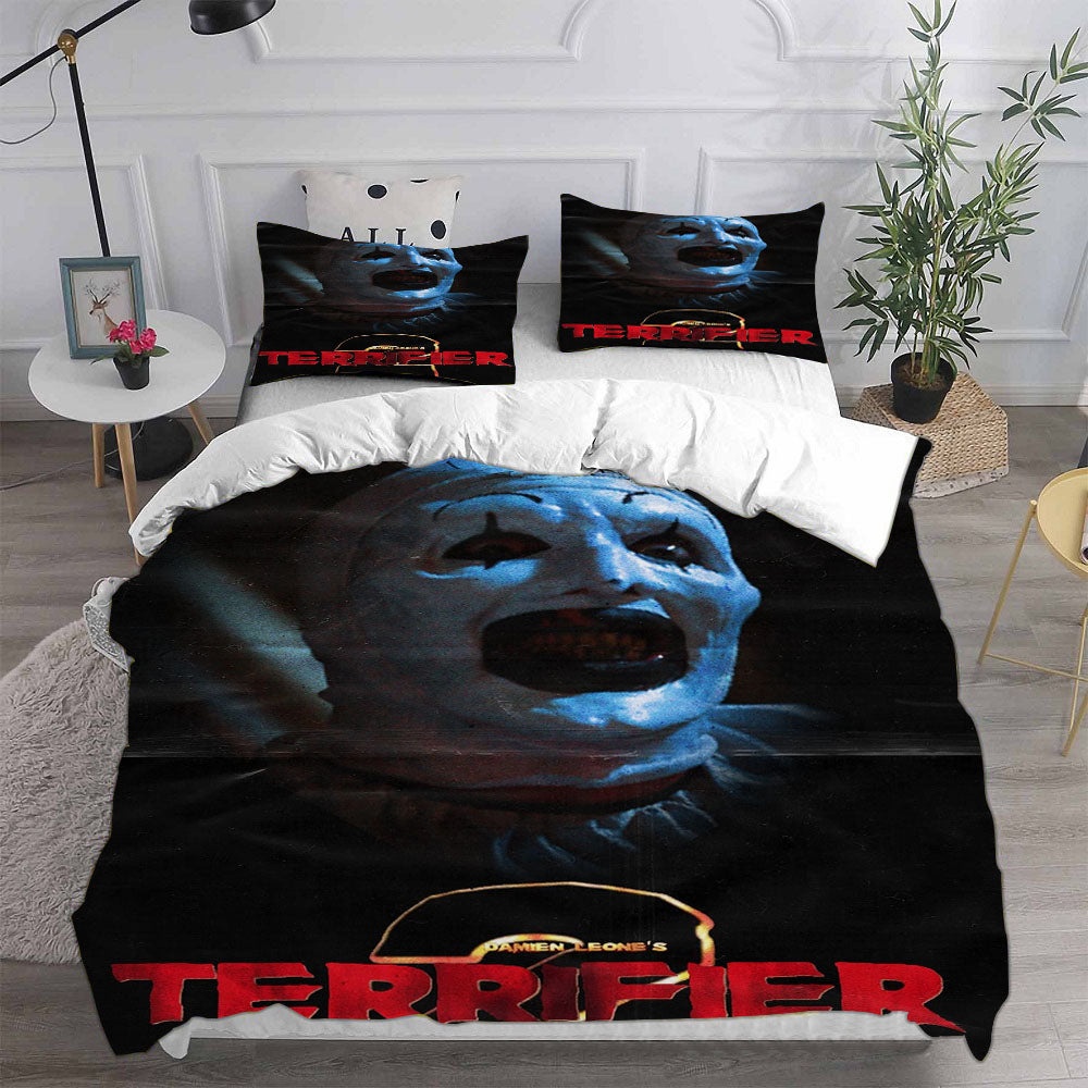 Terrifier 2 Bedding Sets Duvet Cover, Flatsheet, Pillowcases For Every Bedroom