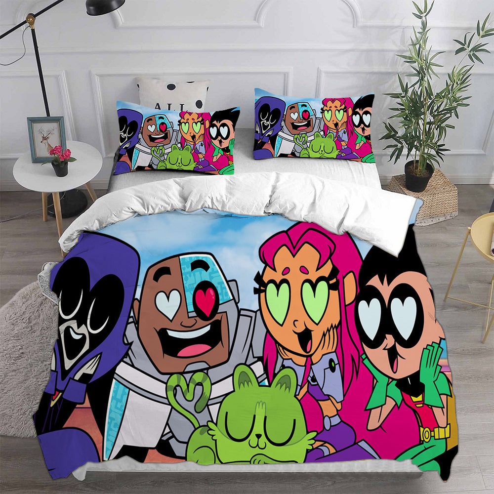 Teen Titans Go Bedding Sets Gifts For Family Members On Christmas, Black Friday