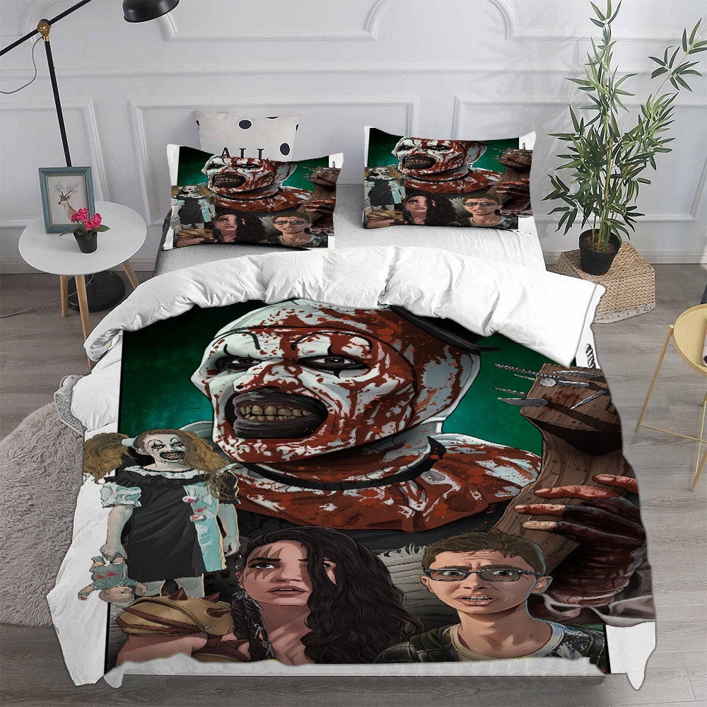 Terrifier 2 Bedding Sets Gift For Halloween, Thanksgiving, Christmas