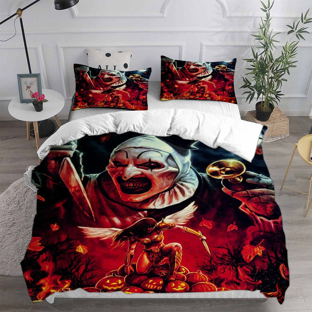 Terrifier 2 Bedding Sets Duvet Cover, Flatsheet, Pillowcase For Your Lover