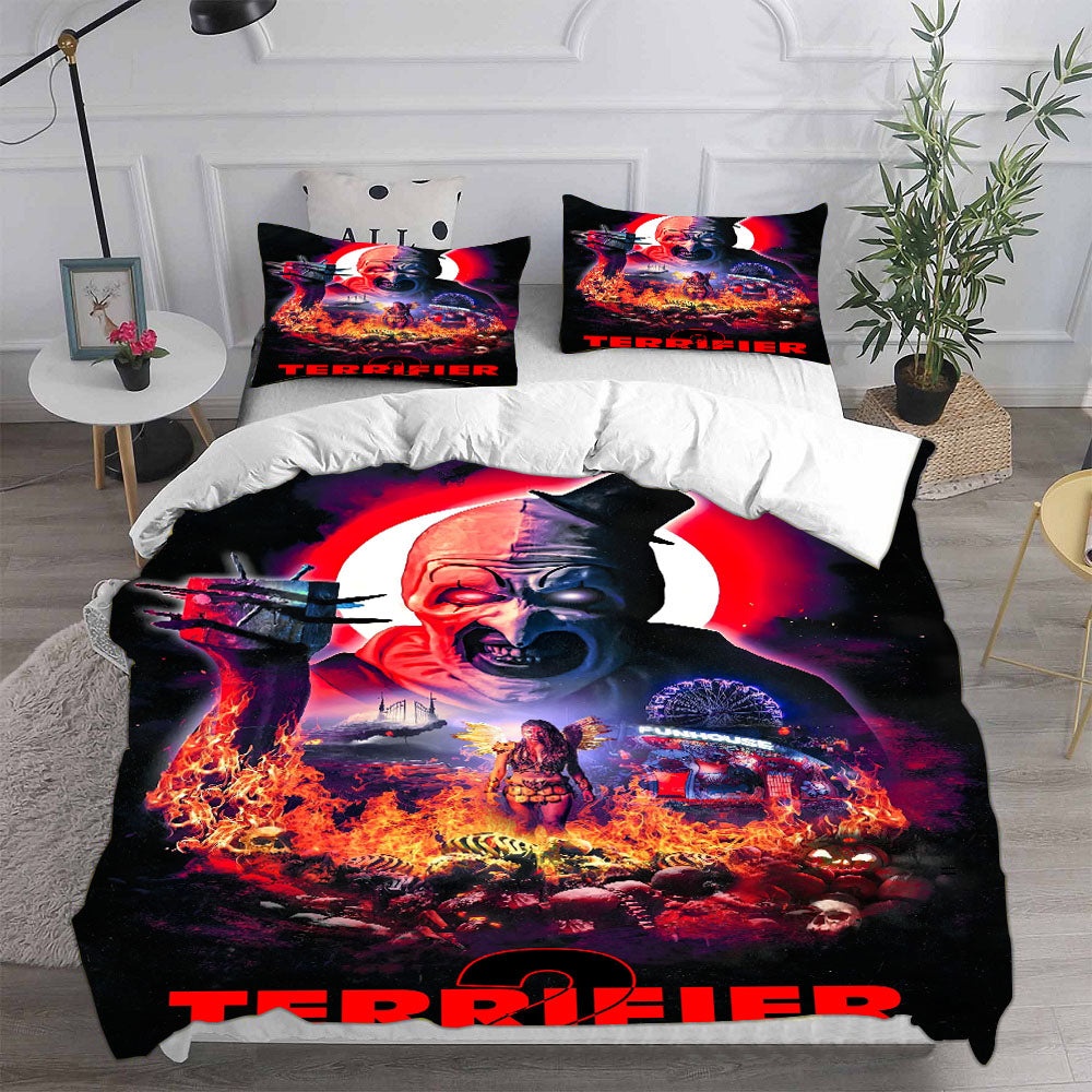 Terrifier 2 Bedding Sets Gift For Christmas, Halloween, Black Friday